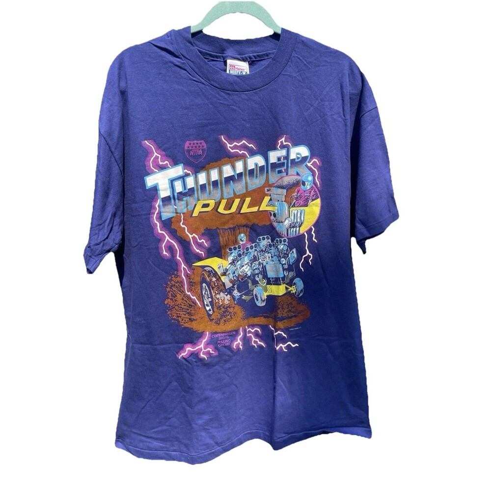 New VTG NTPA National Tractor Pullers Graphic Skoal Beefy T Shirt Deadstock ‘95